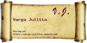 Varga Julitta névjegykártya